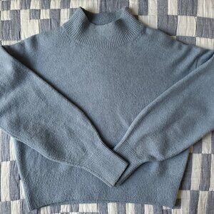& Other Stories Mock Neck Sweater Light Blue Small